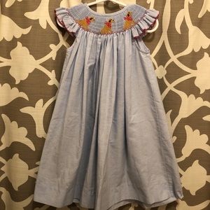 Puppy Dog Smocked Dress • 2T